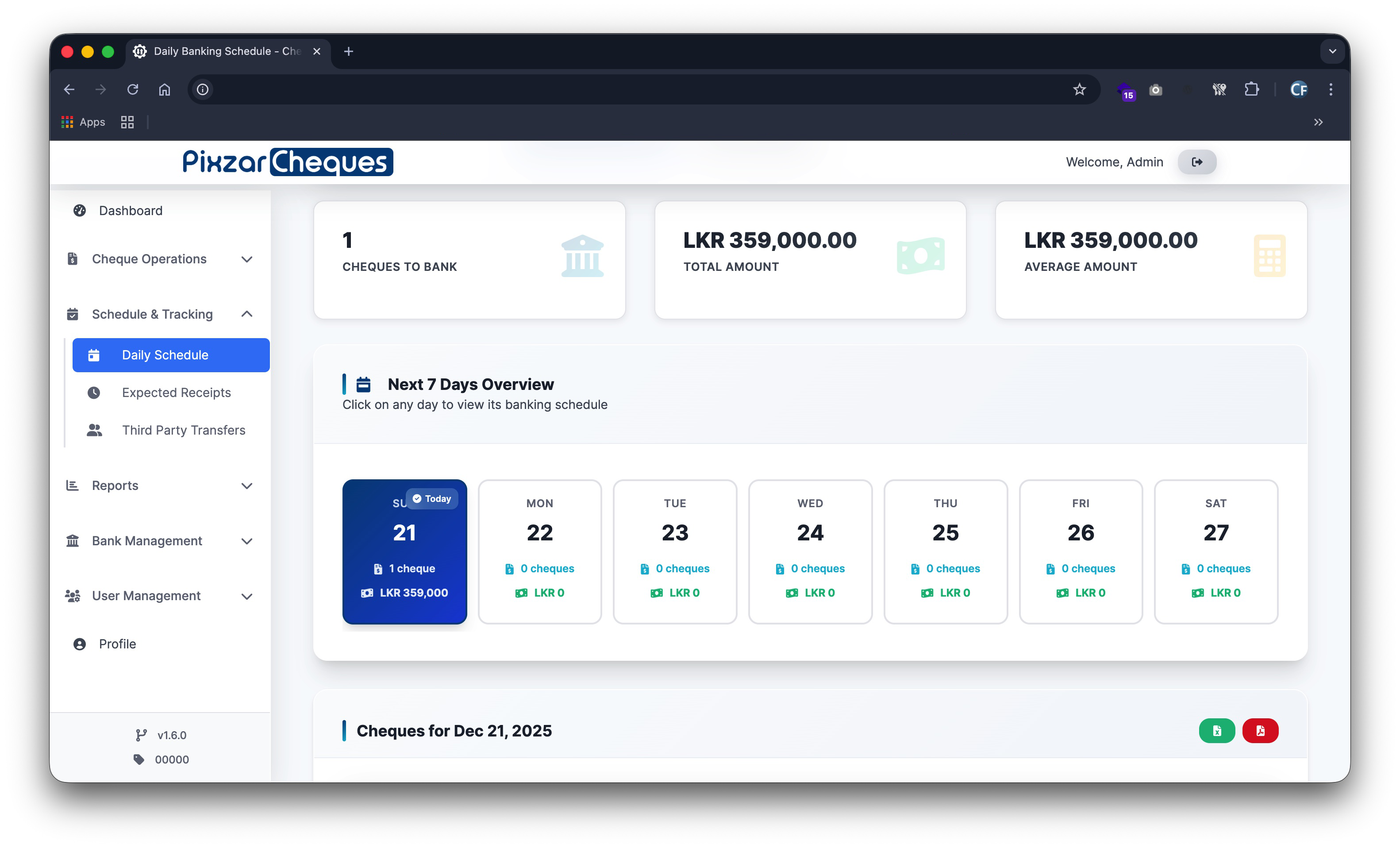 Cheque printing layout screen screenshot